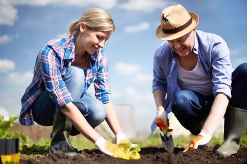 Community composting and mulch pile in a neighbourhood